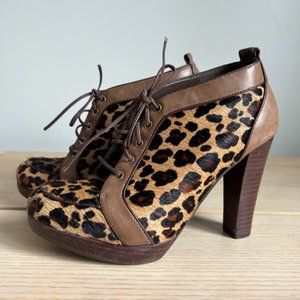 Diavelesi Pony Hair Platforms Leopard